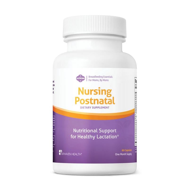Витамины для кормящих с метилфолатом и железом Fairhaven Health Milkies Nursing Postnatal 60 капс.