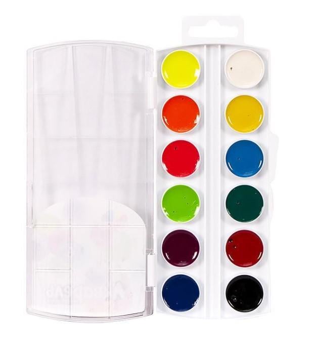 Акварельные краски 6 флуоресцентных и 6 обычных цветов (400118 4820219216049)