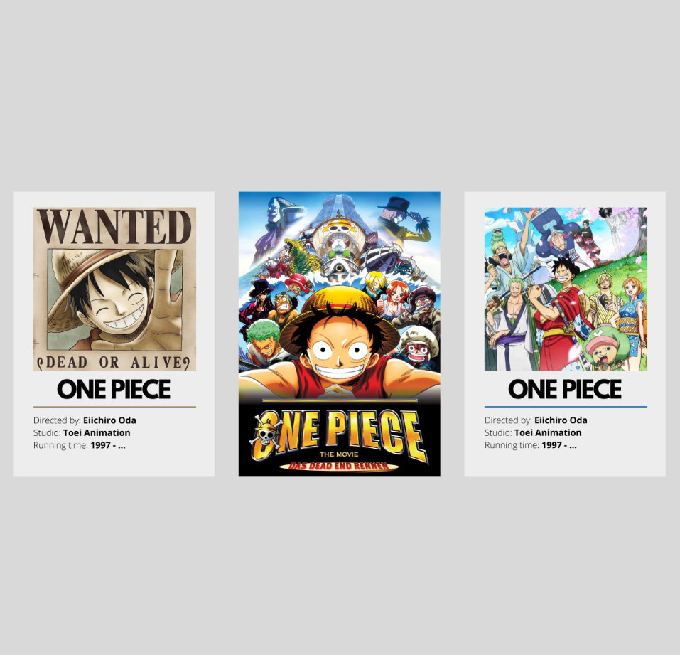 Набір постерів аніме One Piece без рамок 3 шт. А3 30х42 см (OPPack)