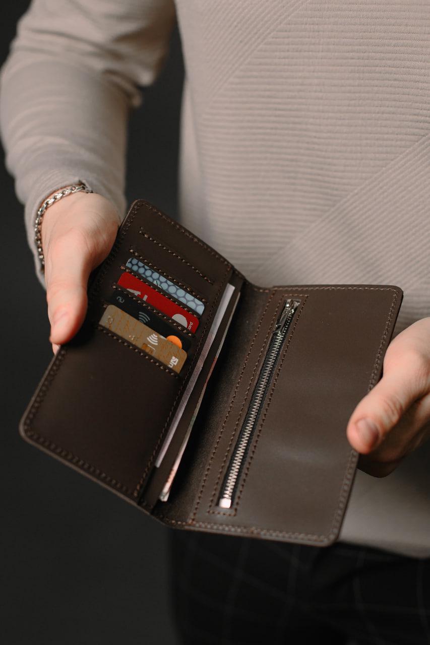 Портмоне мужское из натуральной кожи Коричневый (SR005) - фото 20 Портмоне мужское из натуральной кожи Коричневый (SR005) - фото 20