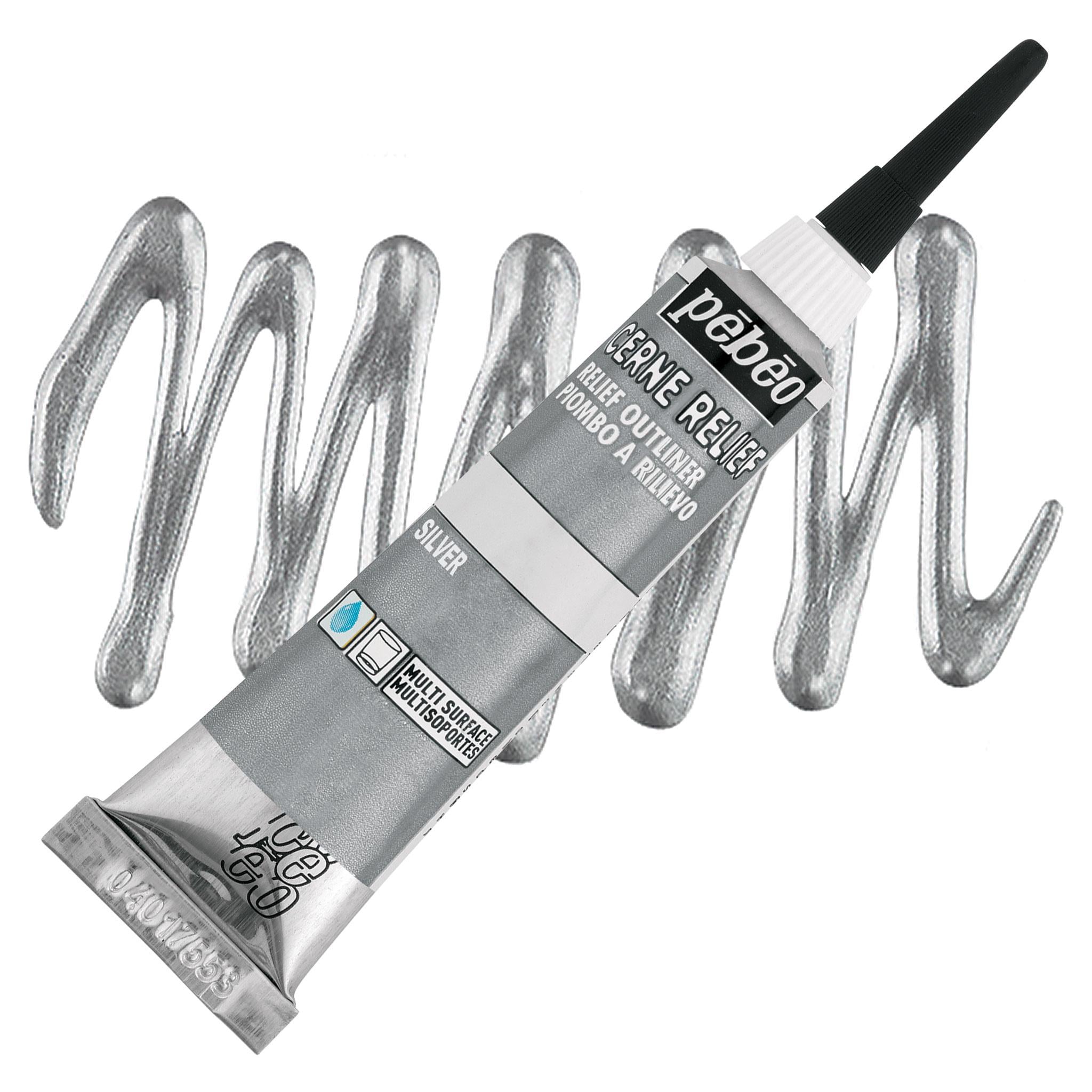 Контур по склу Pebeo Cerne Relief Vitrail, 20 мл., Срібло, (P-774000)