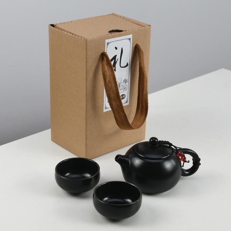 Чайний набір для подорожей UFT чайничок та 2 піали Black (TSET7) - фото 4