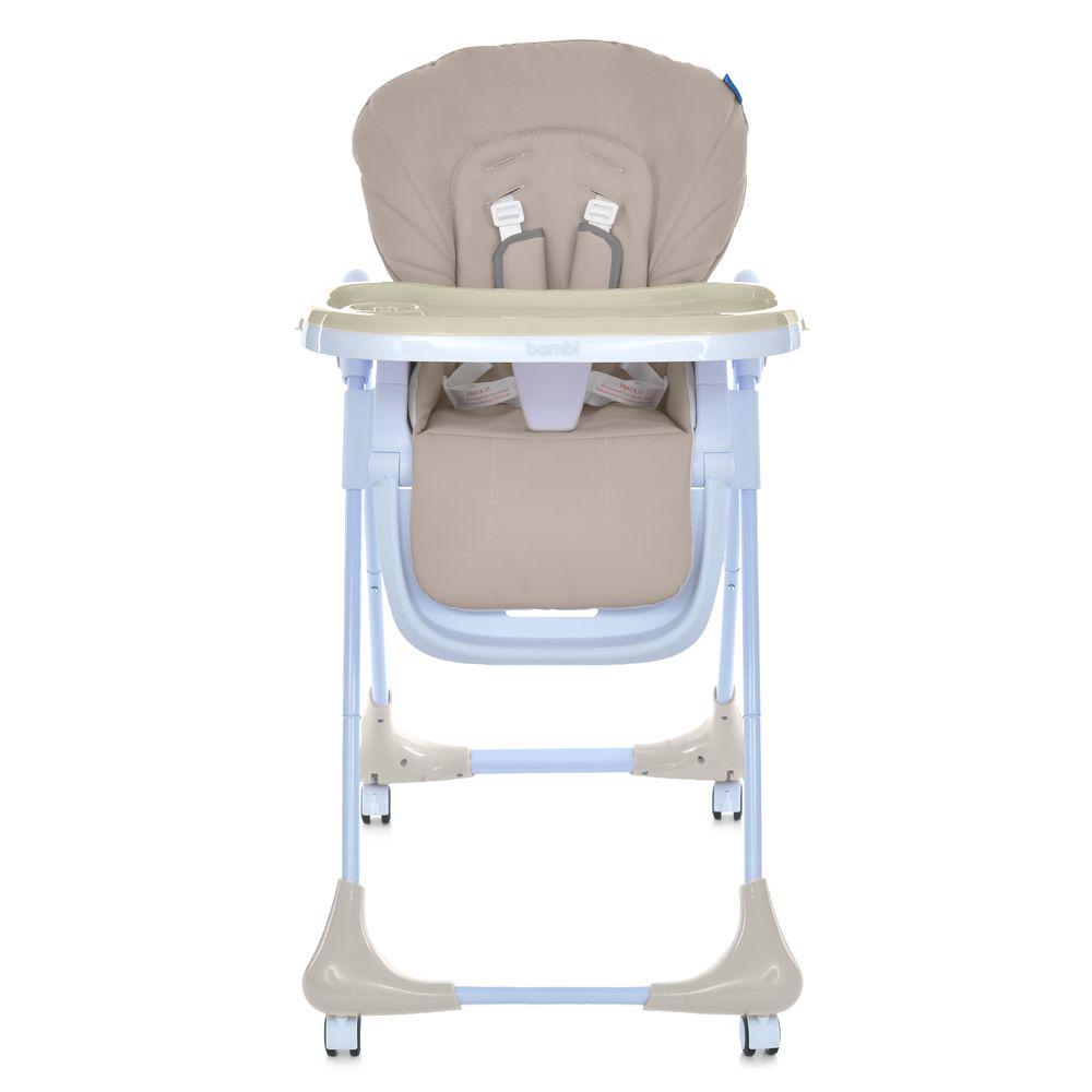 Стульчик для кормления с регулируемой спинкой/высотой и колесами Бежевый - фото 4 Стульчик для кормления с регулируемой спинкой/высотой и колесами Бежевый - фото 4