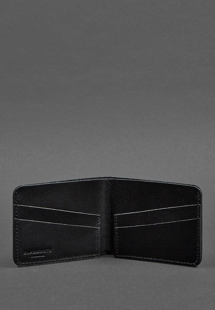 Портмоне мужское кожаное BlankNote 4.1 4 кармана Угольно-черный (A-026225) - фото 5 Портмоне мужское кожаное BlankNote 4.1 4 кармана Угольно-черный (A-026225) - фото 5