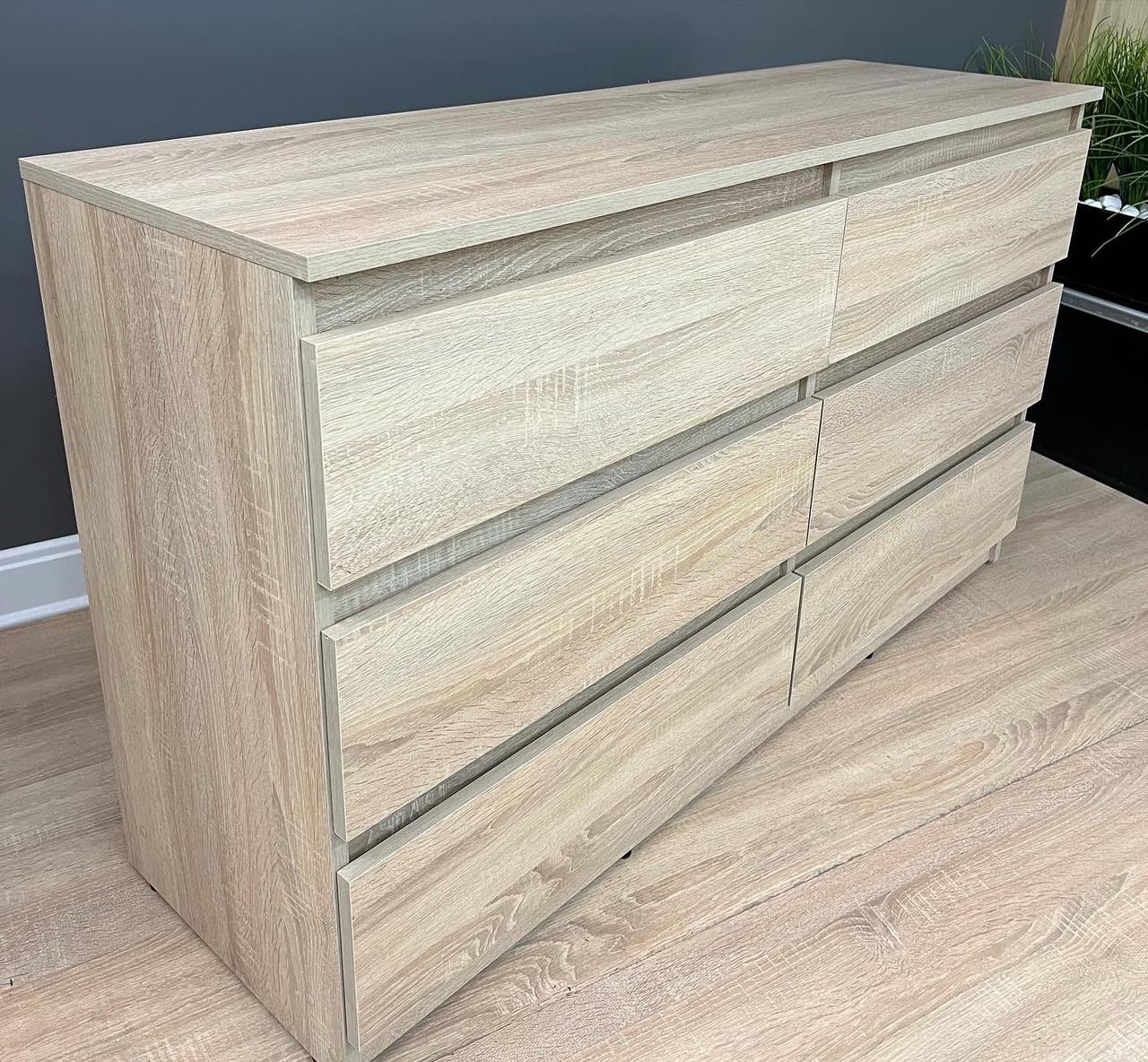 Комод Kvatro 130 на 6 шухляд 1300х750х400 мм Дуб сонома світлий - фото 5 Комод Kvatro 130 на 6 шухляд 1300х750х400 мм Дуб сонома світлий - фото 5