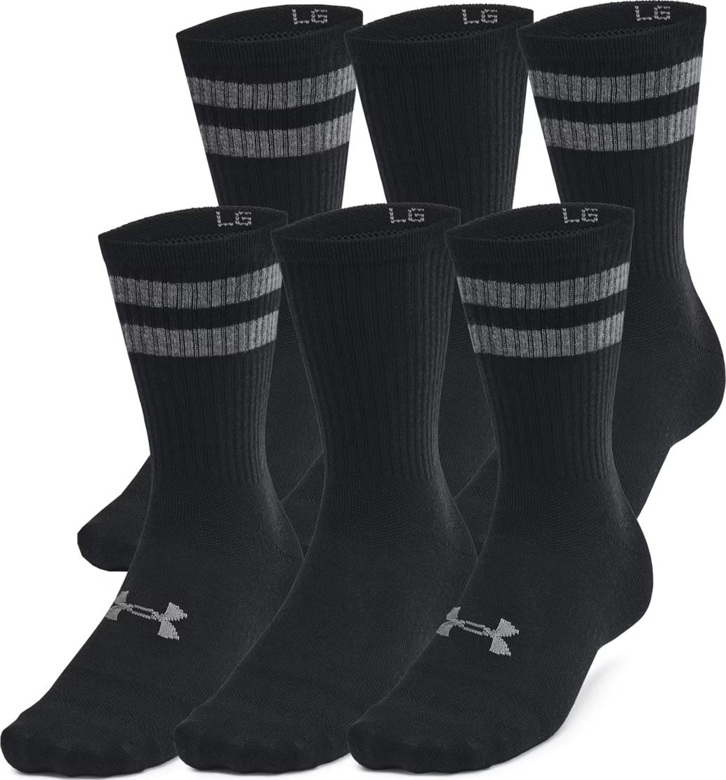Носки Under Armour ESSENTIAL 6PK CREW 6 пар M Черный (1387058-001)