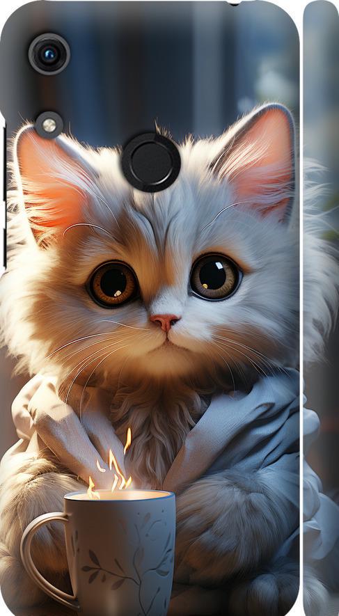 Чохол на Huawei Honor 8A Білий кіт (5646m-1635-42517)