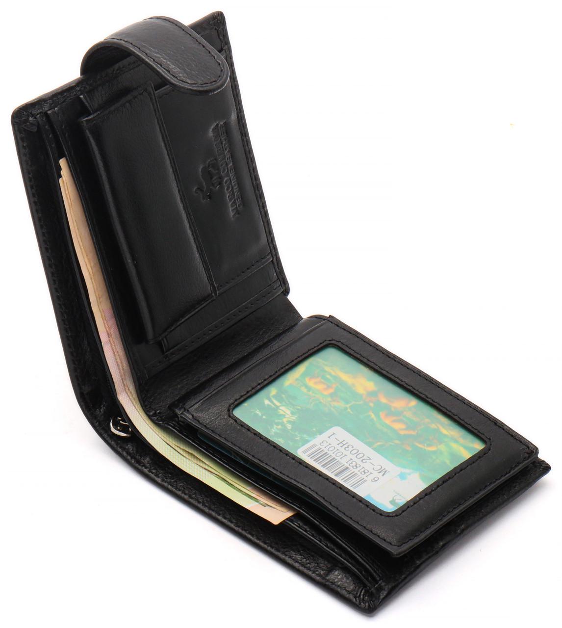 Классическое портмоне Marco Coverna из натуральной кожи Черный (MC-2003Н-1) - фото 6 Классическое портмоне Marco Coverna из натуральной кожи Черный (MC-2003Н-1) - фото 6