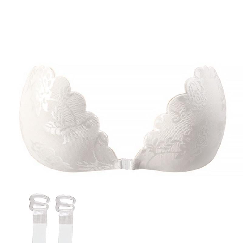 Бюстгальтер-невидимка Lesko Fly Bra G00D89 Rush Up без бретелей/кружевной лиф A White (30393459)