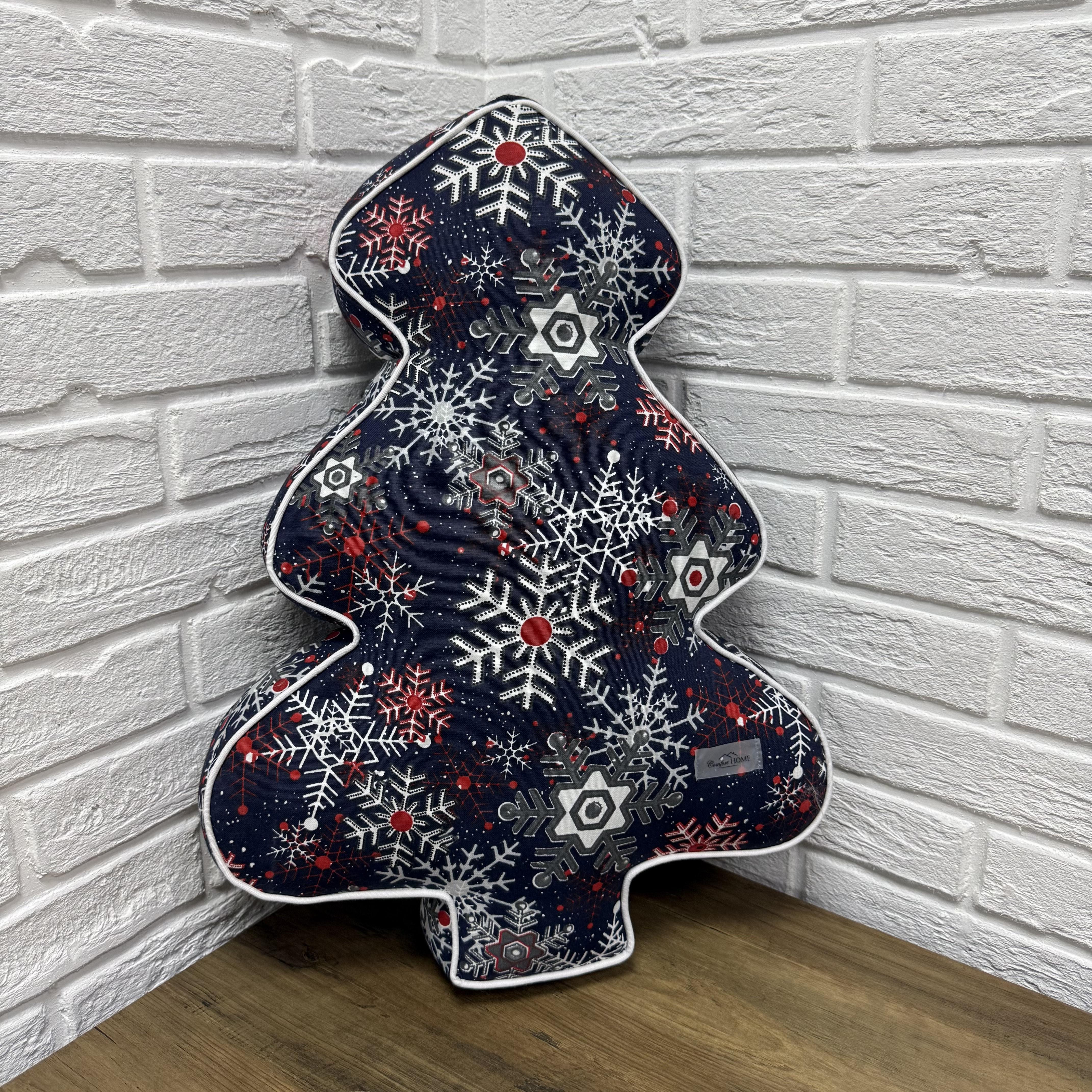 Подушка новогодняя Елка Comfort Home X-mas Snowflakes 45х60 см