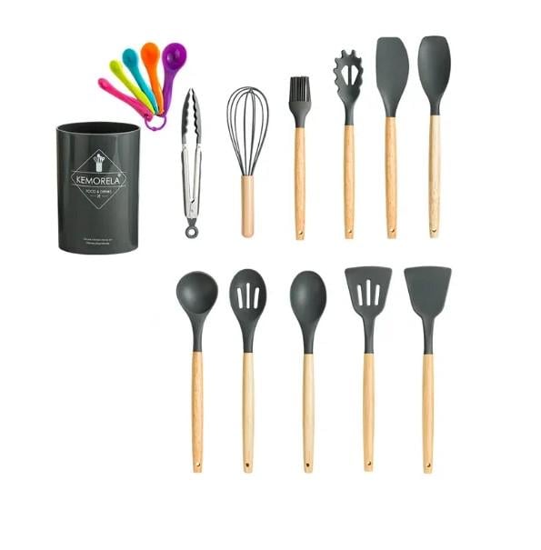 Набор кухонных принадлежностей Kitchen силиконовые 12 пр. Black