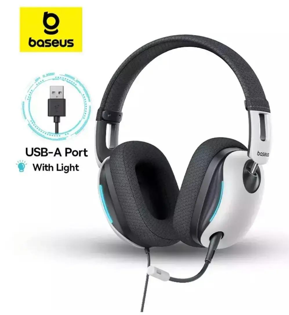 Гарнитура игровая BASEUS GoPlay 1 Max USB 7.1 для PS5/PS4/ПК с микрофоном (A00181003213-00) - фото 2