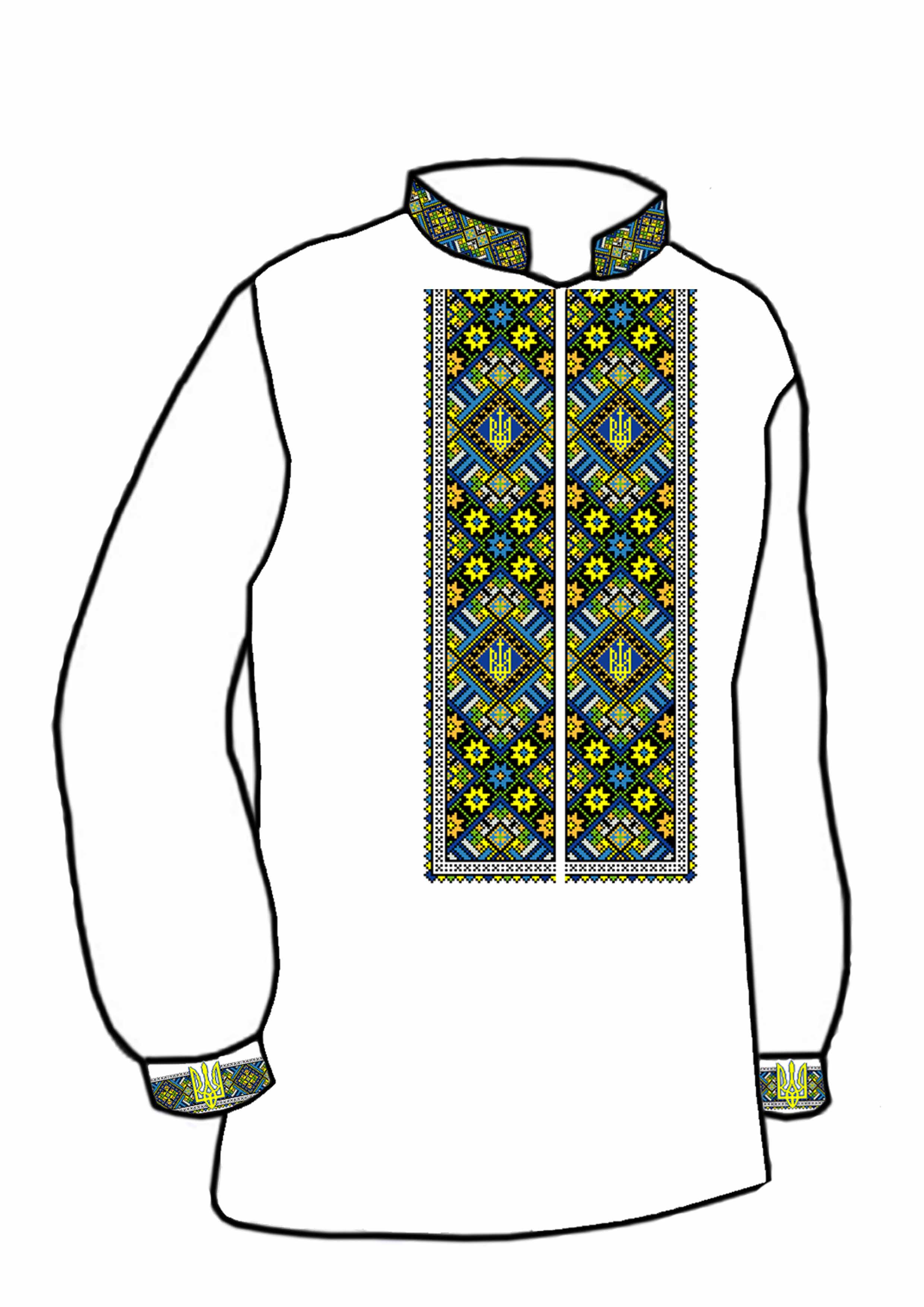 Заготовка для вишивки нитками або бісером сорочка СЧ-101 домоткане полотно Заготовка для вишивки нитками або бісером сорочка СЧ-101 домоткане полотно