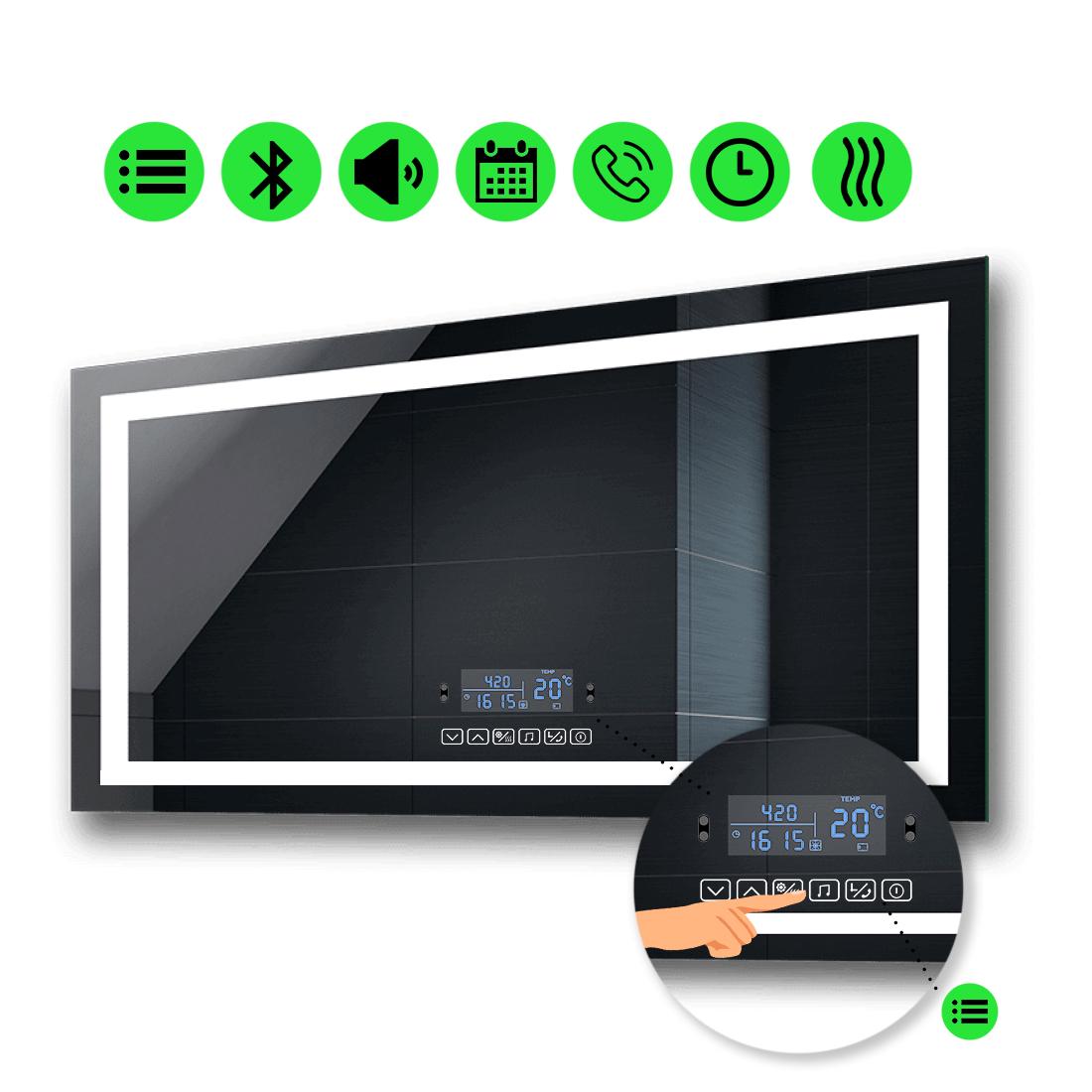 LED-зеркало 100x70 см с Smart-блоком и подогревом Karnet (karnetg149)