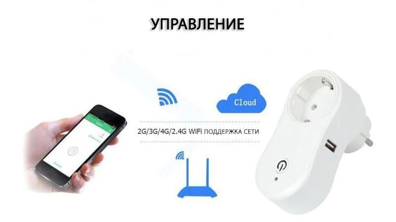 Умная розетка c Wi-fi управлением Socket J2 10A - фото 6