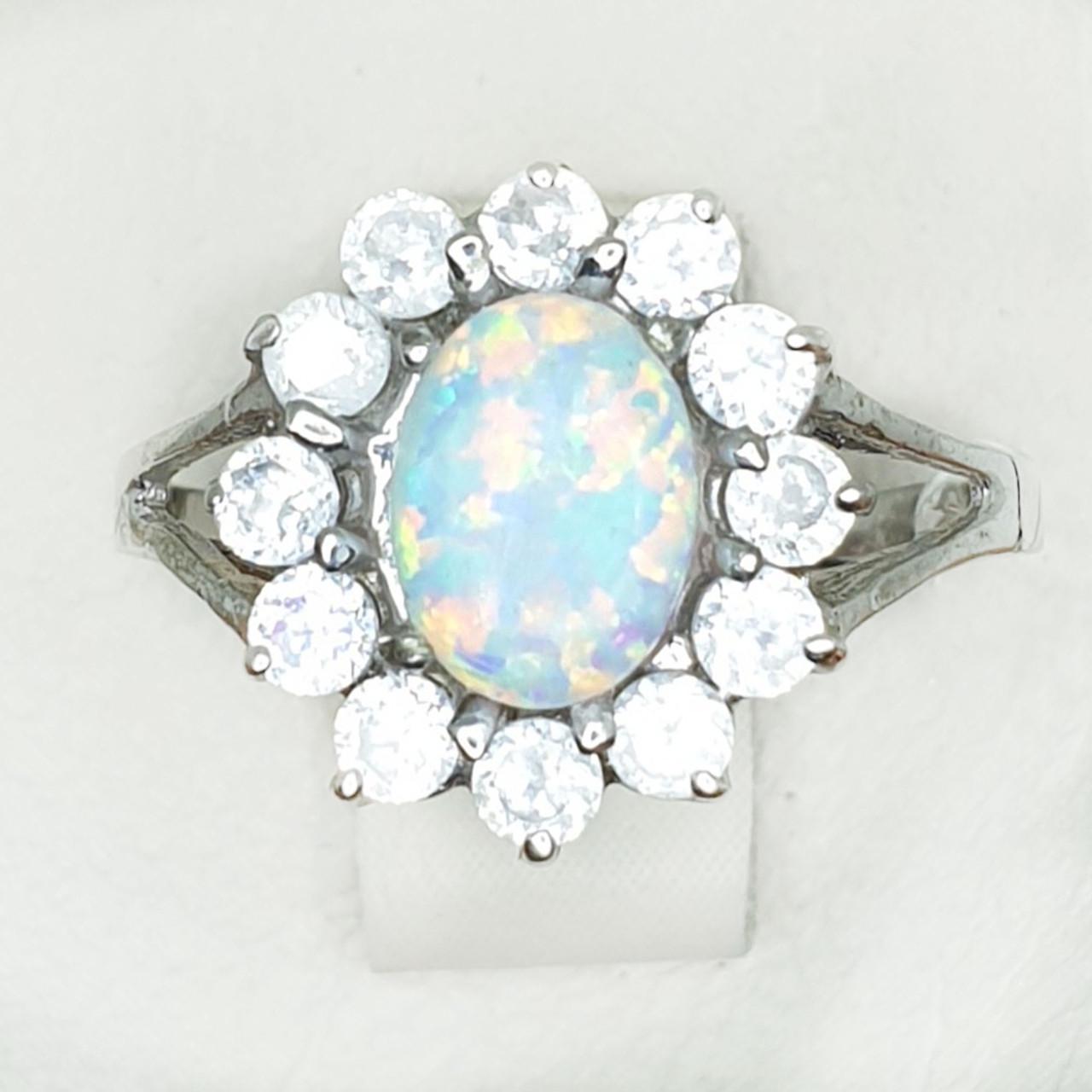 Кольцо серебряное с опалом р. 18,5 3,04 г (1415574414)