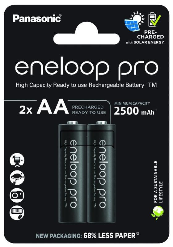 Аккумулятор Panasonic Eneloop Pro BK-3HCDE/2CP AA/HR6 2500 mAh LSD Ni-MH Eco Blister 2 шт.