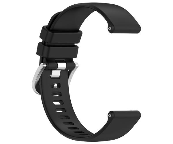 Ремешок Silicone для смарт-часов Haylou Iron N1 LS24 22 мм Черный