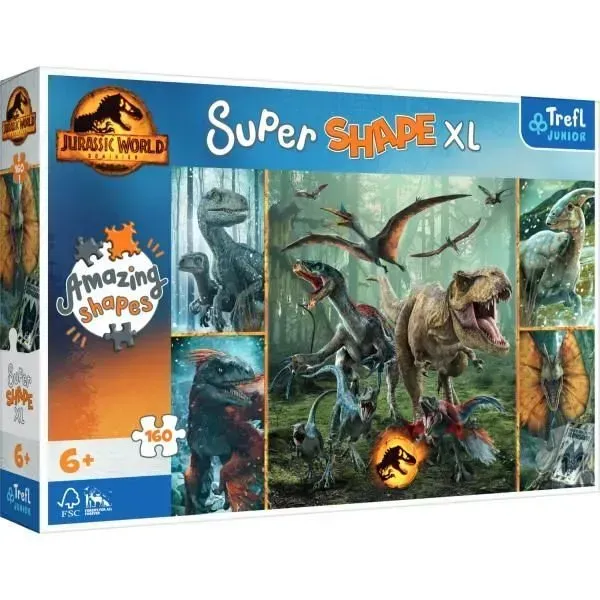 Пазлы Trefl XL Jurrasic world Необычные динозавры из картона на 160 эл. Разноцветный (150-98-50026)
