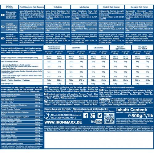 Протеин Ironmaxx Whey Peach Raspberry 500 г (00000035388) - фото 2