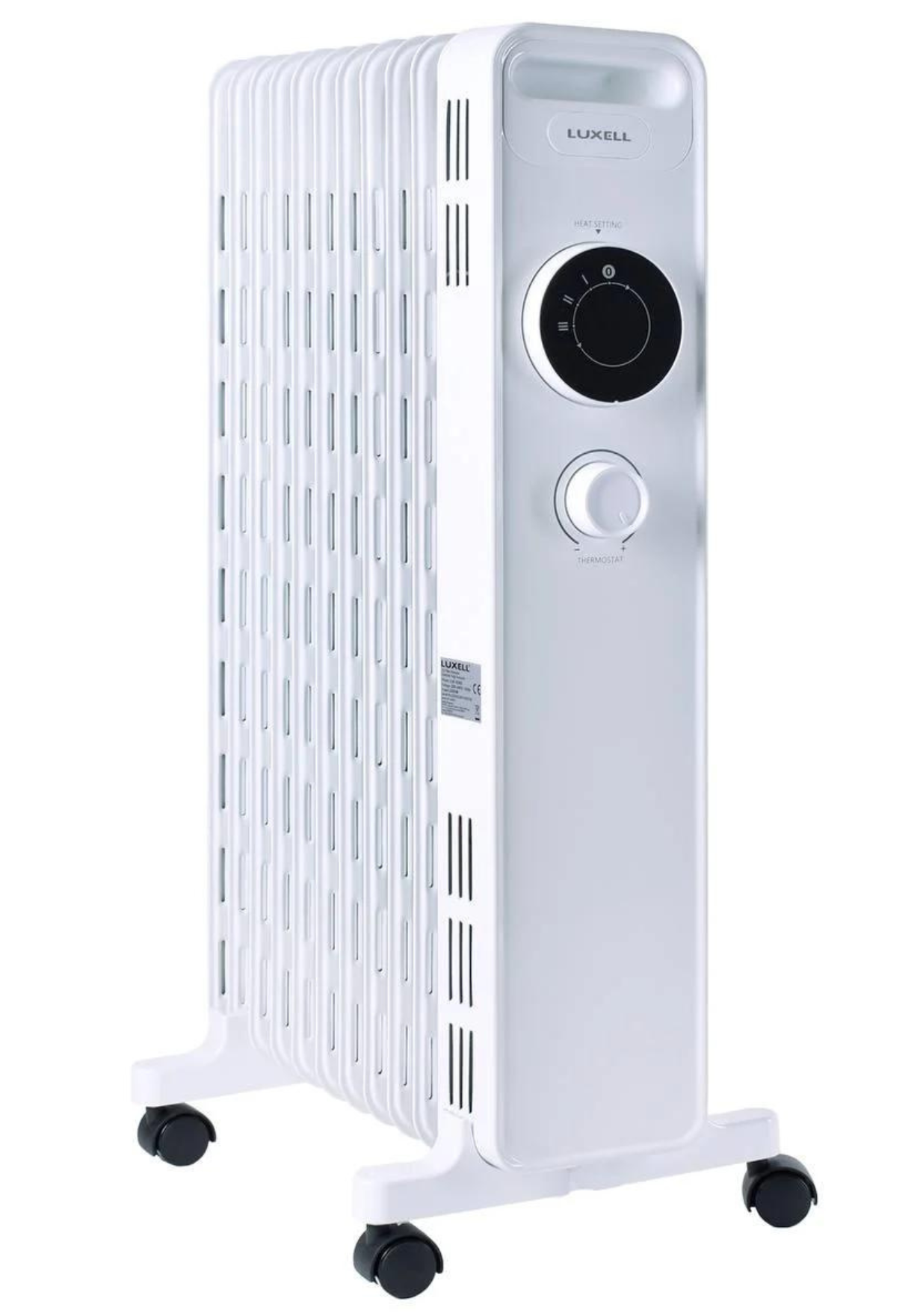 Олійний обігрівач Luxell by KUMTEL LUX-1225s 2000W 9 секцій 25 м² Білий (12787812)