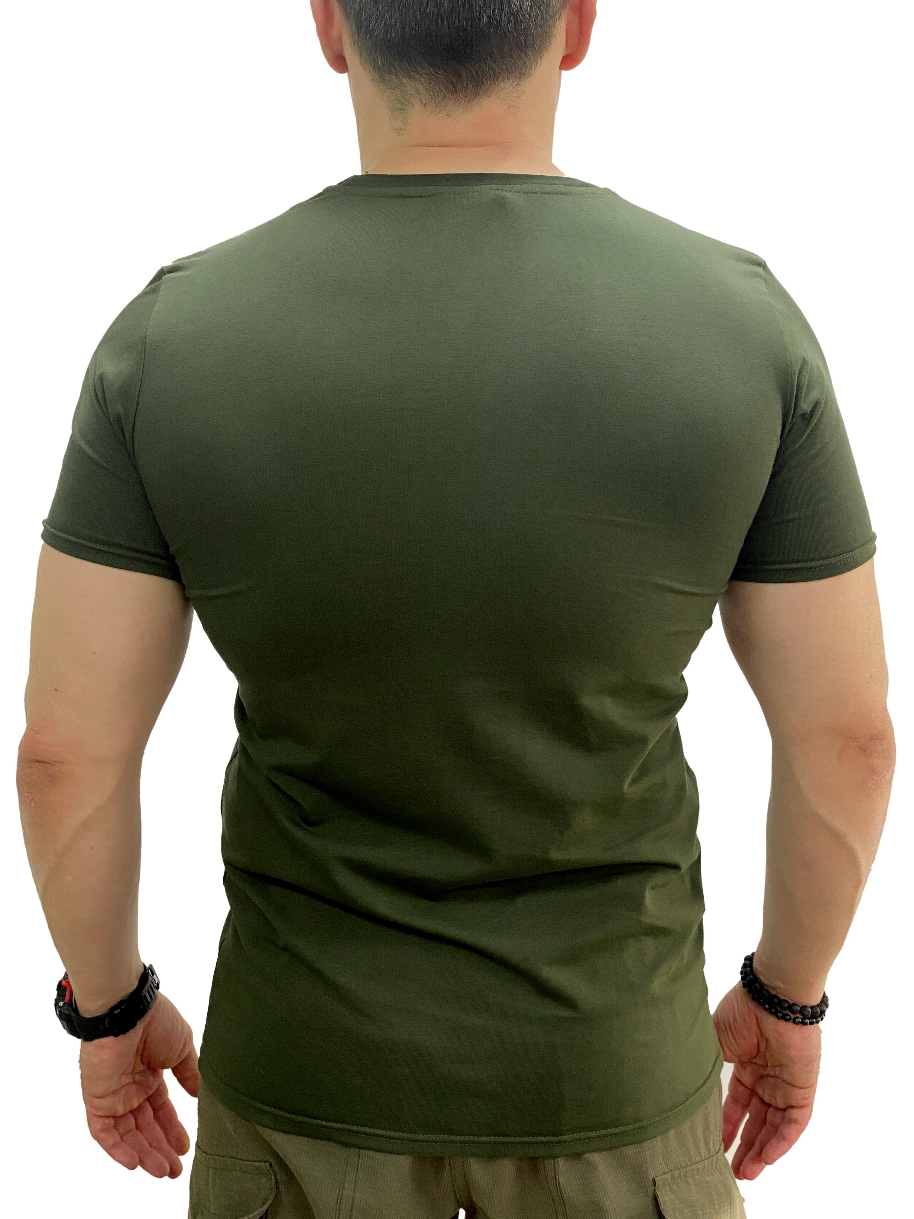 Футболка UMA стрейч кулир S Олива (041101) - фото 4