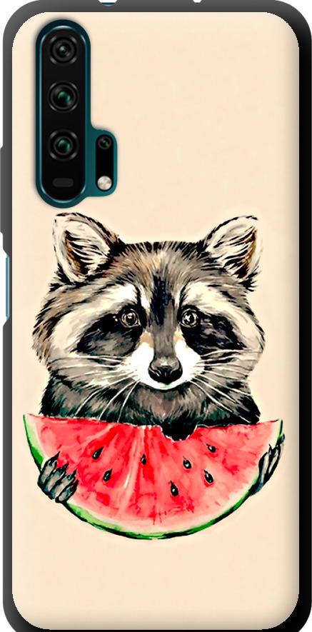 Чехол на Huawei Honor 20 Pro Енотик с арбузом (4605b-1702-42517)