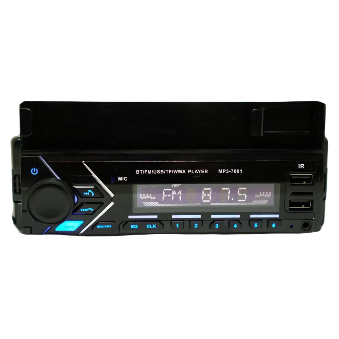 Автомагнитола RIAS 7001BT 1din MP3/FM/2xUSB/microSD/AUX/Bluetooth с держателем для телефона 4х45W Black (2499015726)