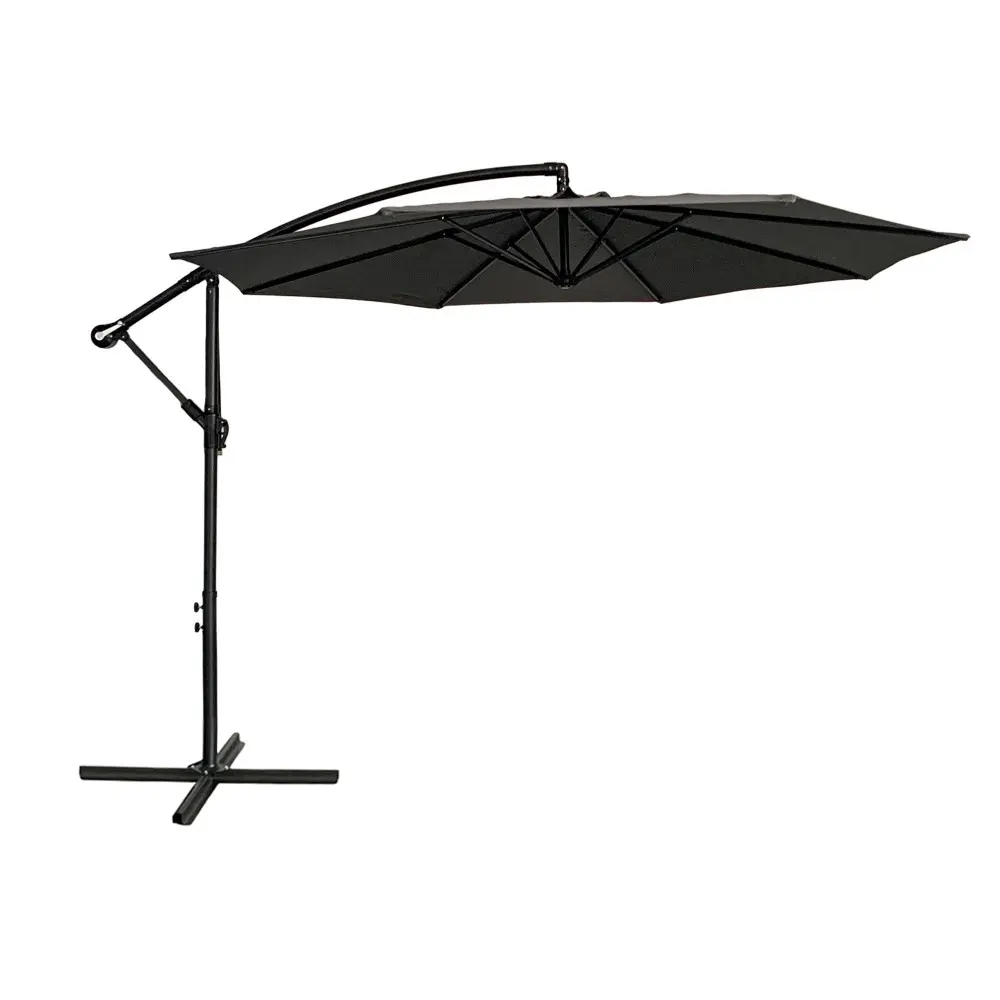 Садовый зонт Bonro B-7012 металлический с регулировкой угла наклона на 8 спиц 3 м Серый (132-76-42400509)