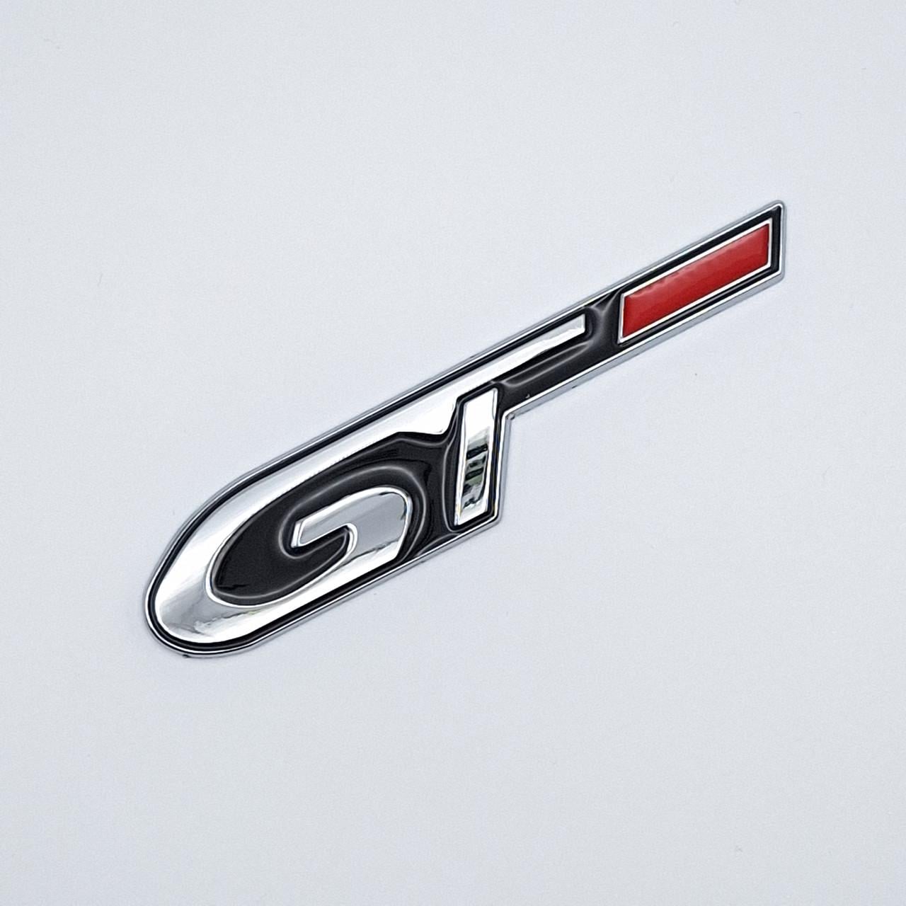 Эмблема GT Peugeot металл 8,5х1,8 см Хром/Черный (2073113645)