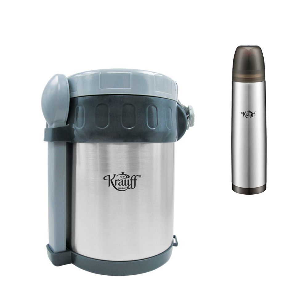 Термос для їжі Krauff 2 л з термокружкою Krauff (55-333-354)
