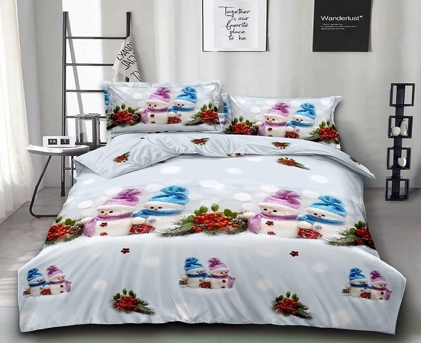 Комплект постельного белья подарочный с компаньоном R845 евро с наволочками 70х70 см Серый (124-77-TAG evro-750-1)