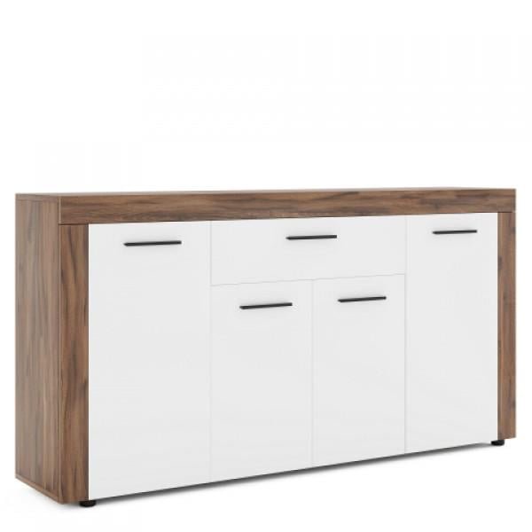 Комод Світ Меблів Хелен 4Д1Ш ДСП Нимфеа Альба/Дуб Ливорно Комод Світ Меблів Хелен 4Д1Ш ДСП Нимфеа Альба/Дуб Ливорно