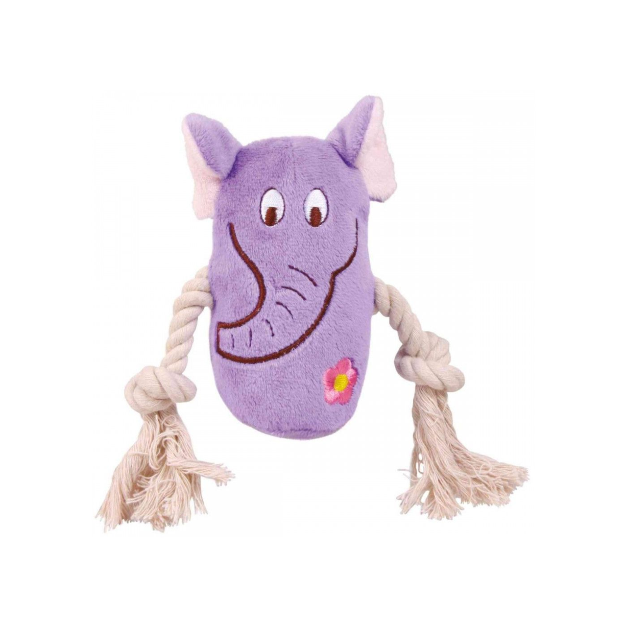 Игрушка для собак Trixie Слон с веревкой и пискавкой плюш 13 см (4011905361819_1)