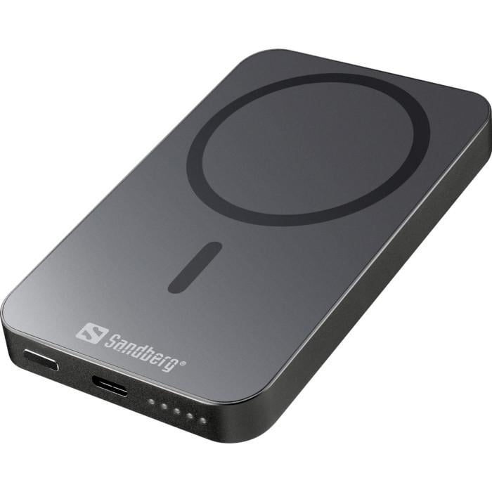 Повербанк Sandberg Magnetic Wireless 5000 mAh 20W Black (420-96) - фото 2 Повербанк Sandberg Magnetic Wireless 5000 mAh 20W Black (420-96) - фото 2