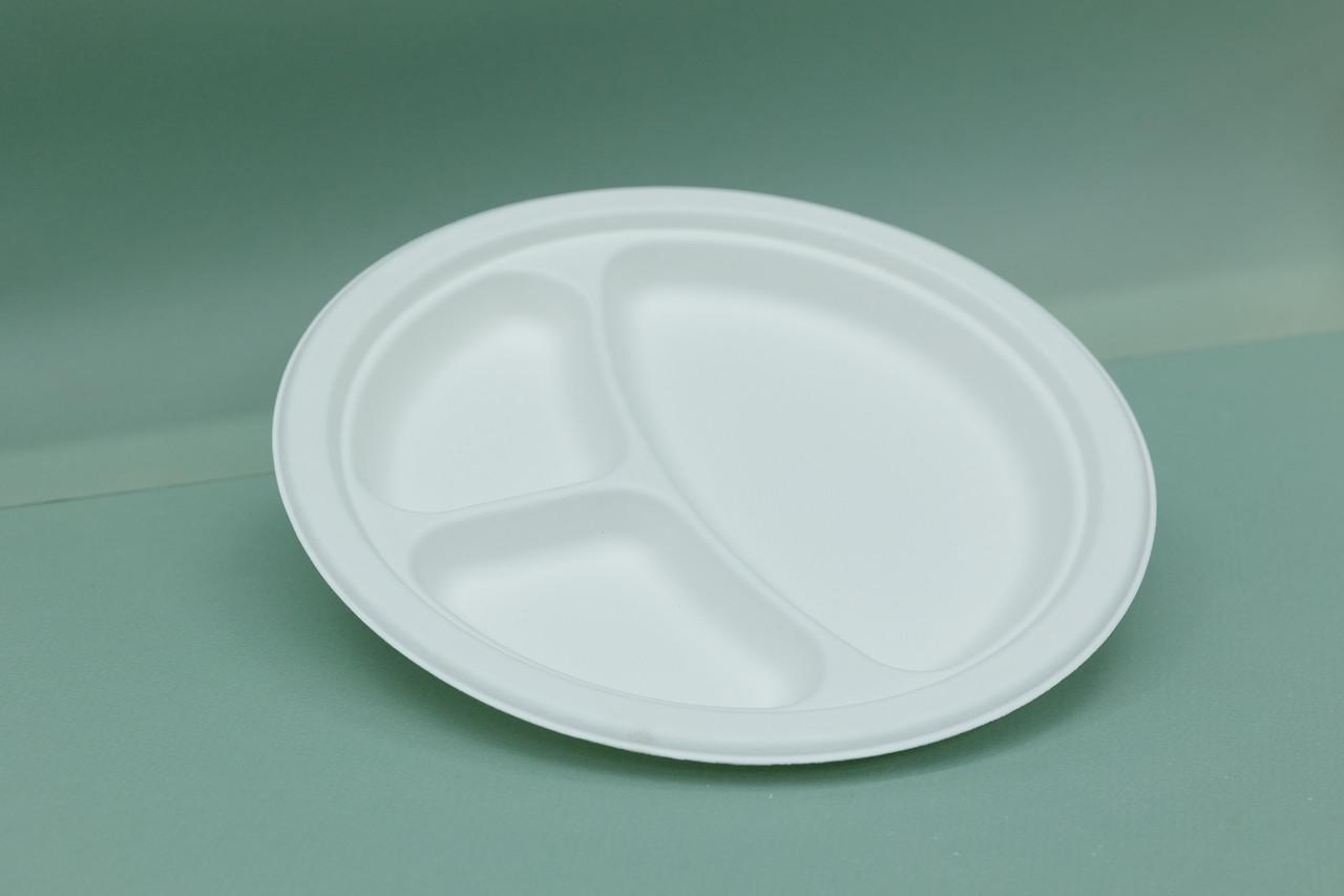 Тарелка одноразовая с 3 секциями 22,5 см 125 шт. - фото 4 Тарелка одноразовая с 3 секциями 22,5 см 125 шт. - фото 4