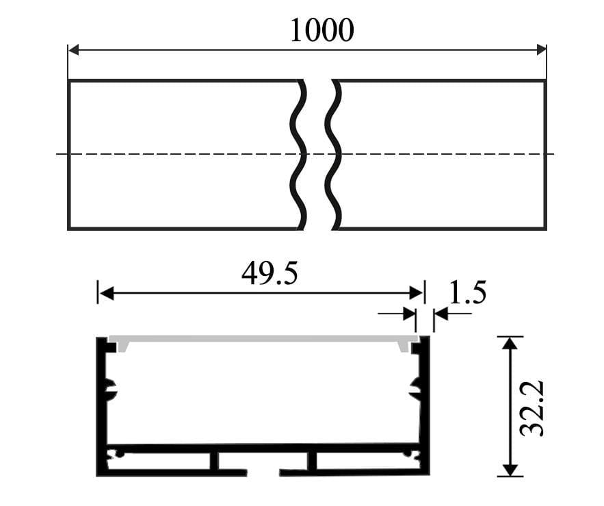 Светильник светодиодный накладной линейный LEDUA N23-1-500 220V 28,8W 1800 Lm 6000К (25232256) - фото 4 Светильник светодиодный накладной линейный LEDUA N23-1-500 220V 28,8W 1800 Lm 6000К (25232256) - фото 4