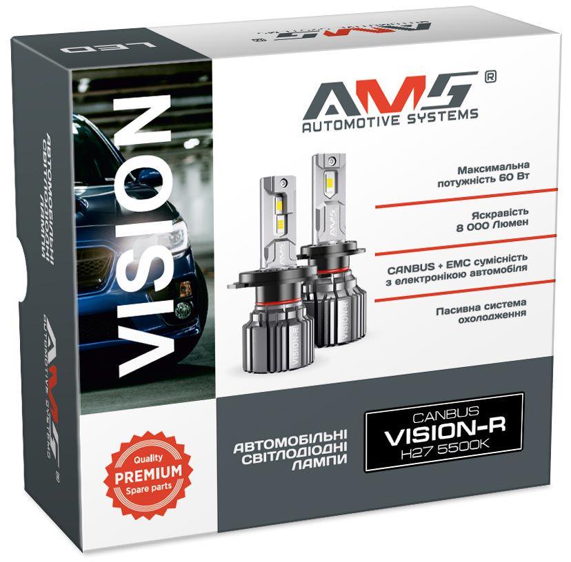 Лампы LED автомобильные AMS Vision-R H27 5500K Canbus 2 шт. (AR-75922)