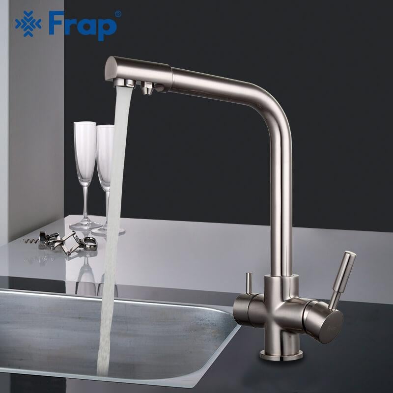 Змішувач для кухні Frap H52 F4352-5 на дві води Сатин - фото 4 Змішувач для кухні Frap H52 F4352-5 на дві води Сатин - фото 4