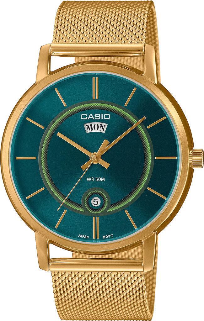 Мужские наручные часы Casio Timeless Collection MTP-B120MG-3A со стальным корпусом Зеленый (3150795450)