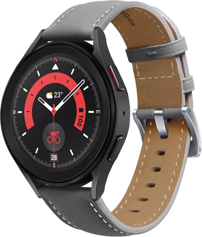 Ремешок кожаный Folsa для Galaxy Watch 5 Pro Grey (31539-33)