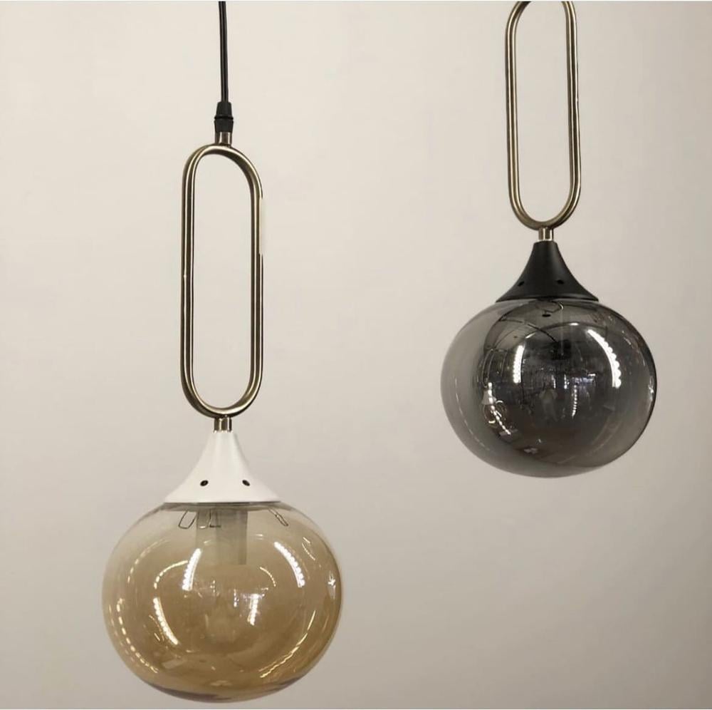 Підвісний світильник із графітовим плафоном 44х16 см (12616/1 BK+GR) - фото 2