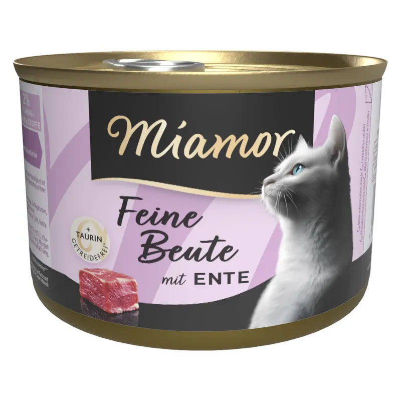 Корм влажный для кошек Miamor Feine Beute mit Ente 185 г (30329233)