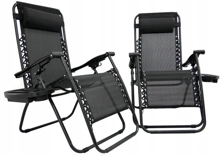 Комплект шезлонгів JUMI Relax 2 шт. Black (2944979869)
