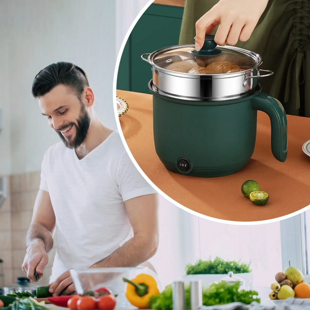 Кастрюля-пароварка электрическая универсальная 1,5 л (2874) - фото 9 Кастрюля-пароварка электрическая универсальная 1,5 л (2874) - фото 9