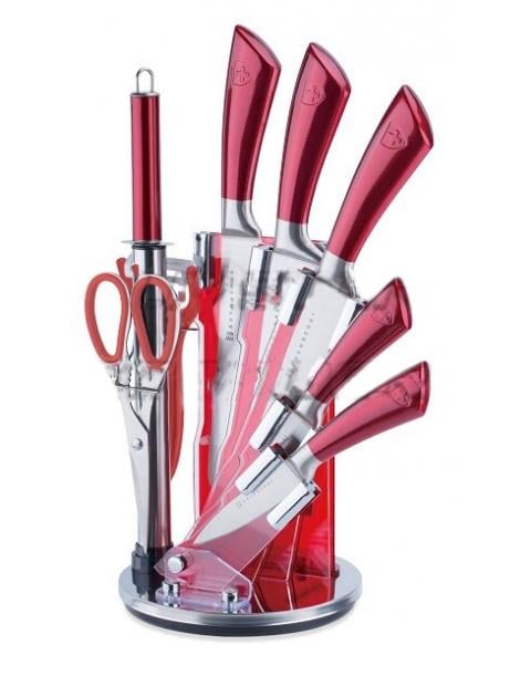 Набор ножей Edenberg EB-3616 с мустатом/подставкой/овочечисткой/ножницами Красный (14424565) Набор ножей Edenberg EB-3616 с мустатом/подставкой/овочечисткой/ножницами Красный (14424565)