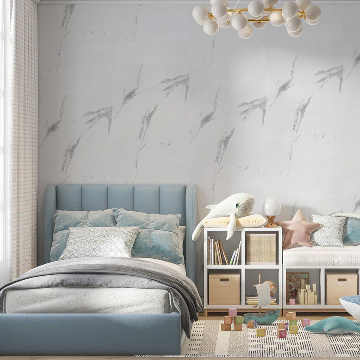 Обои на самоклеящейся основе мрамор D 2800x500x2 мм Белый (SW-00001504) - фото 7