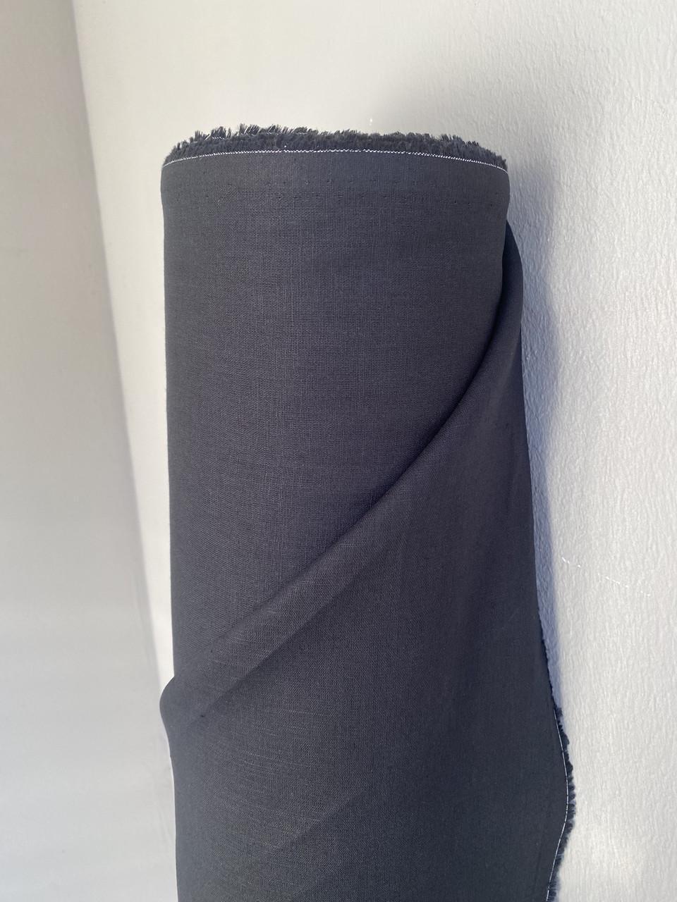 Тканина LINEN PLUS 50% льону та 50% бавовни 143 см 948/147 Чорний - фото 3