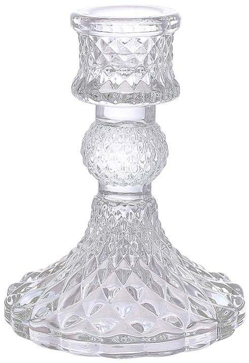 Набор 12 стеклянных подсвечников Crystal Glass 10 см Прозрачный