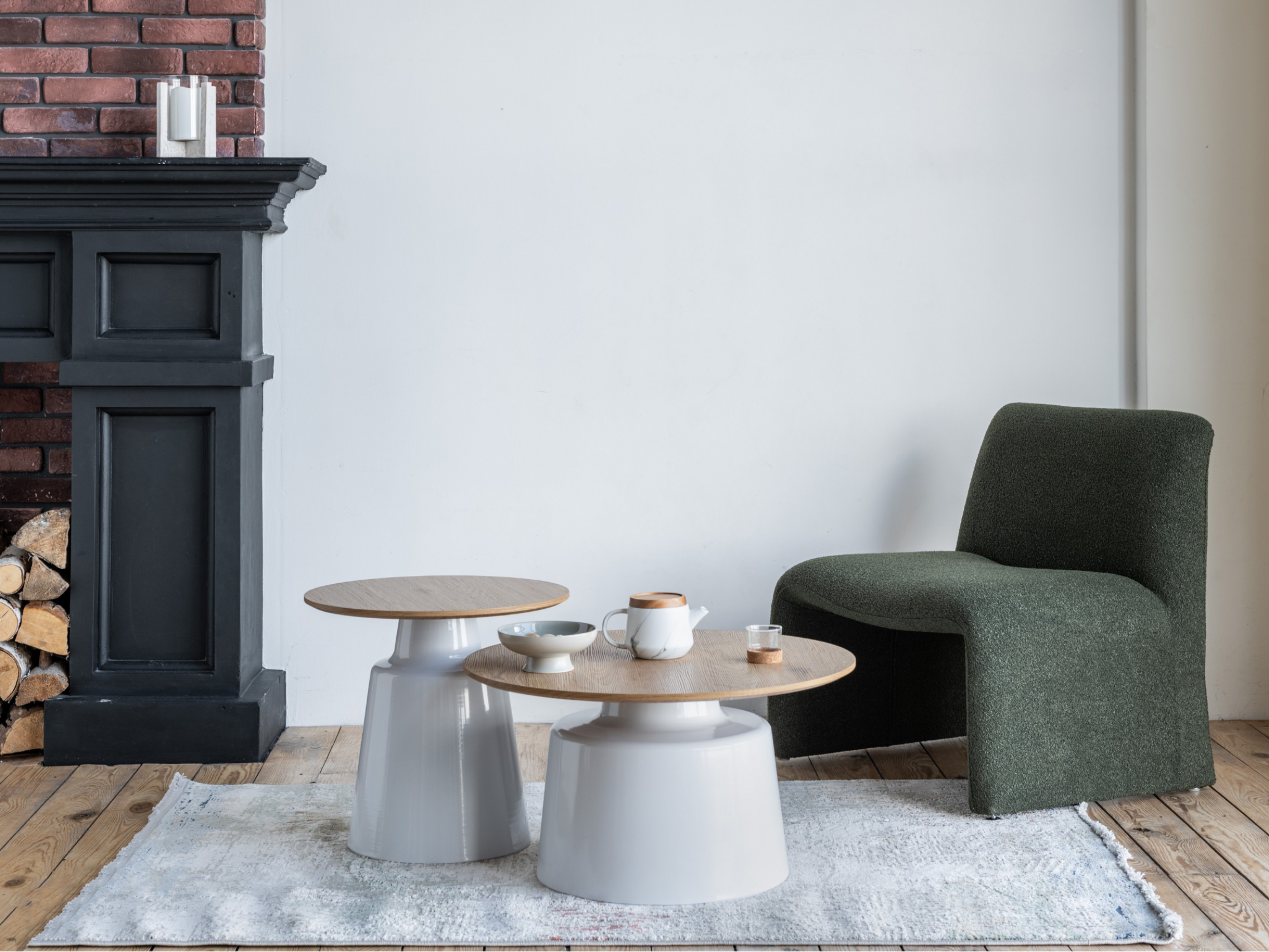 Комплект журнальних столів Vetro Беніто 700х460 мм/500х380 мм МДФ 2 шт. Дуб/Білий (СТ-50) - фото 6 Комплект журнальних столів Vetro Беніто 700х460 мм/500х380 мм МДФ 2 шт. Дуб/Білий (СТ-50) - фото 6